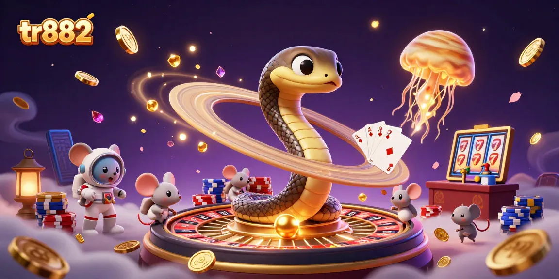 Spin and win at tr882 with vibrant arcade action featuring a cosmic roulette wheel.