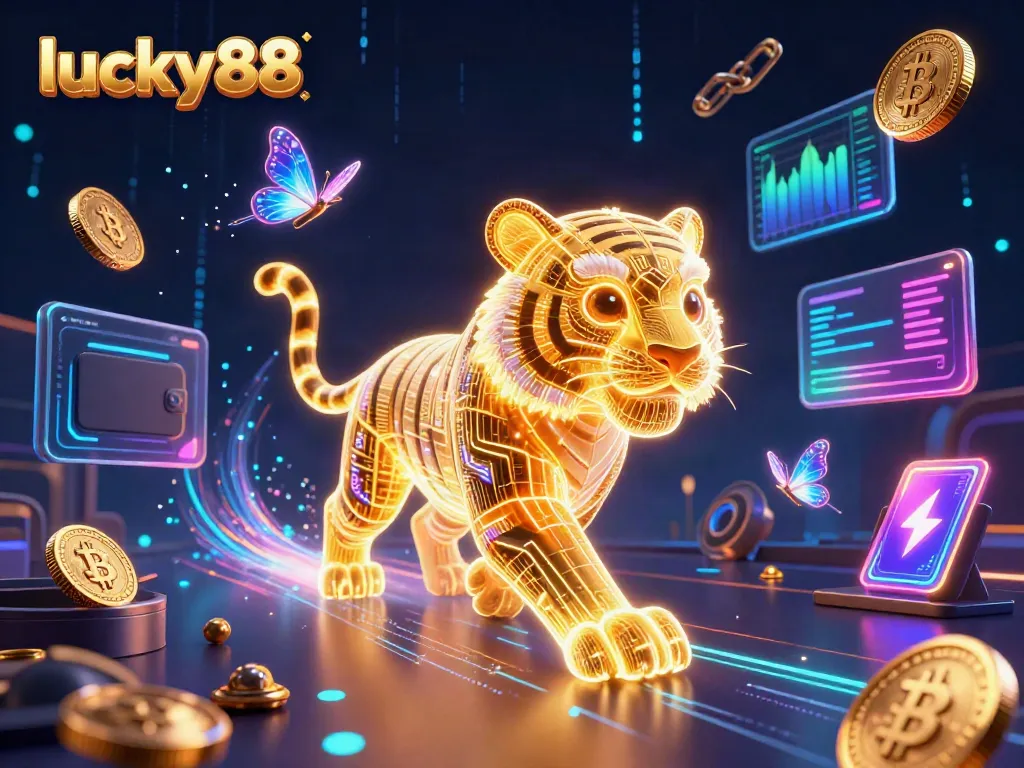 Experience thrilling wins at lucky88 with a vibrant casino landscape filled with neon elements.