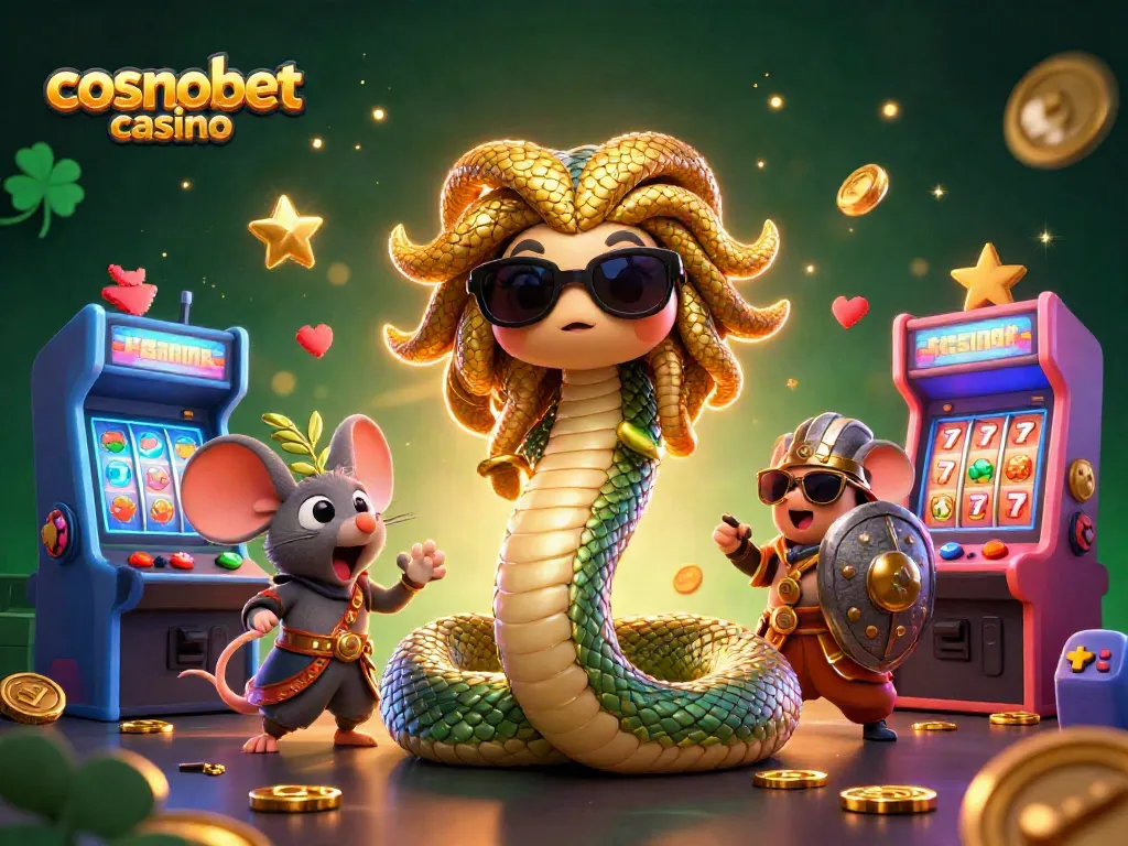 Experience exciting gameplay at cosmobet casino with captivating 3D characters and vibrant slot machines.