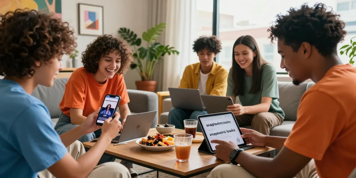 Friends enjoying a relaxed gathering while discussing snapwins leaks and the latest archives on vicepleasure.net.