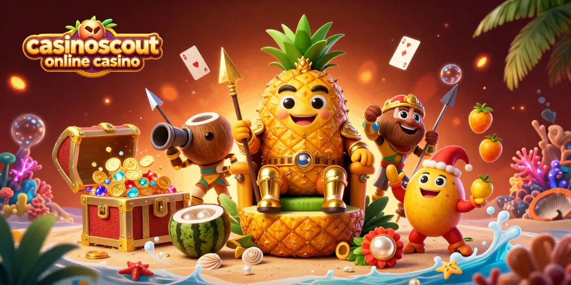 Experience the excitement of casinoscout online casino with vibrant 3D characters amidst gambling delights.