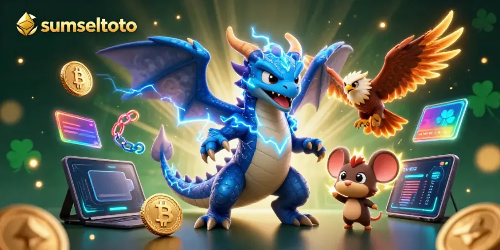 Experience thrilling lottery excitement with sumseltoto in this vibrant 3D illustration.