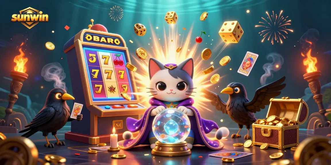 Experience the thrill of sunwin's slots with a vibrant jackpot explosion and mystical characters!