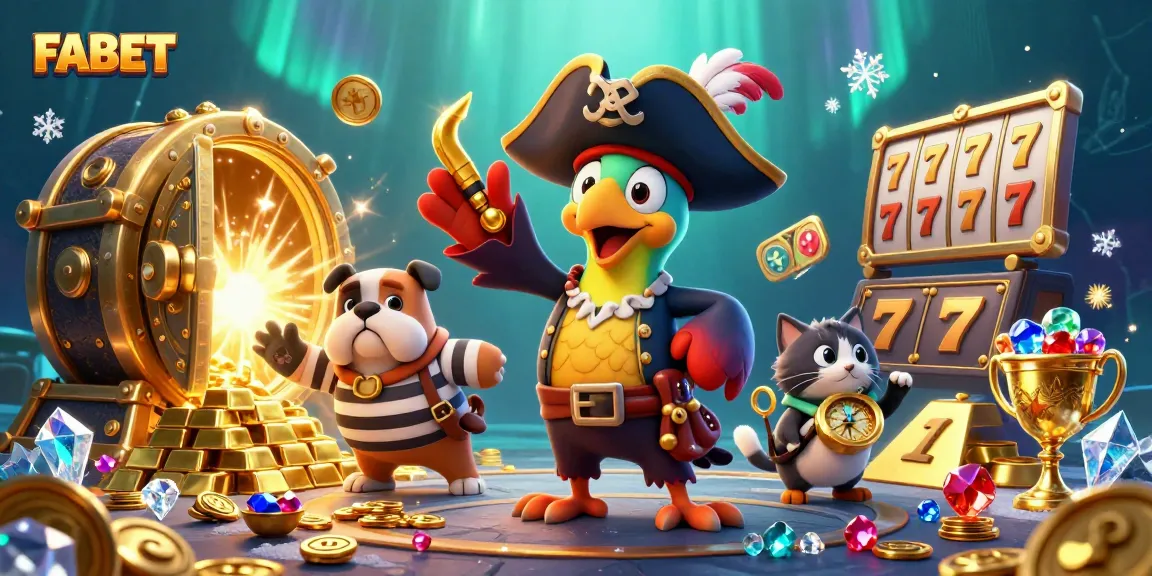 Engage with FABET's vibrant casino adventure featuring a dynamic pirate scene.