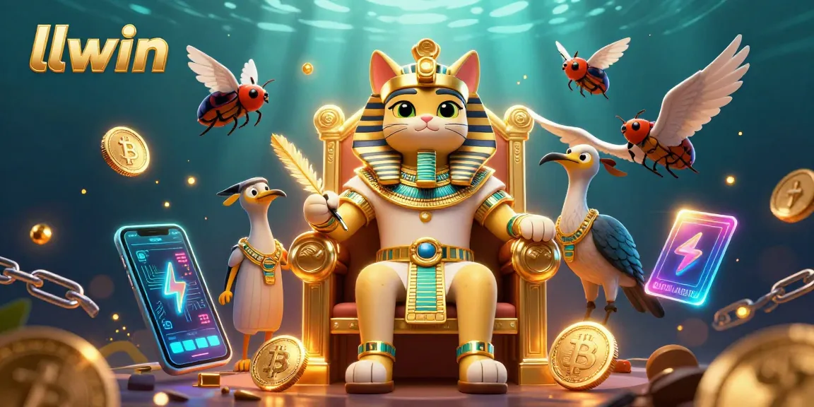 Play slots and win with llwin's engaging 3D pharaoh casino experience featuring cryptographic elements.